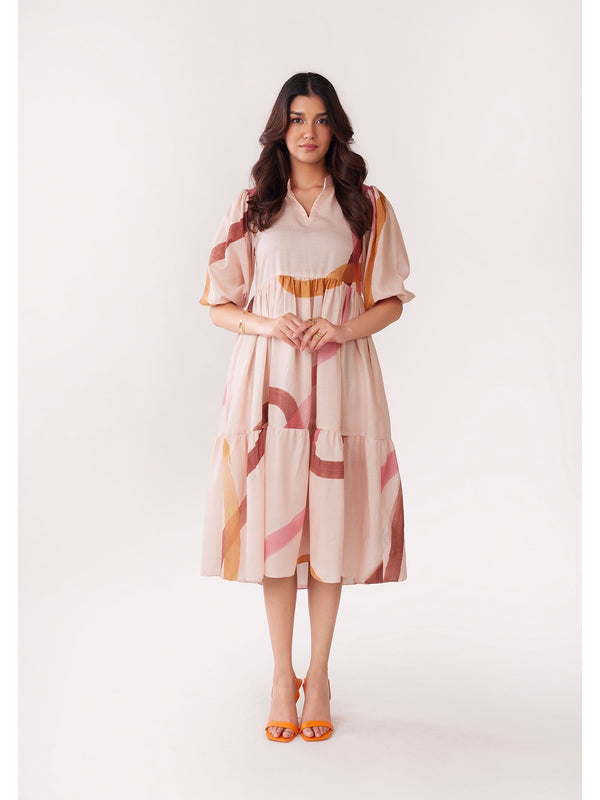 Sorbet Printed Tiered Dress
